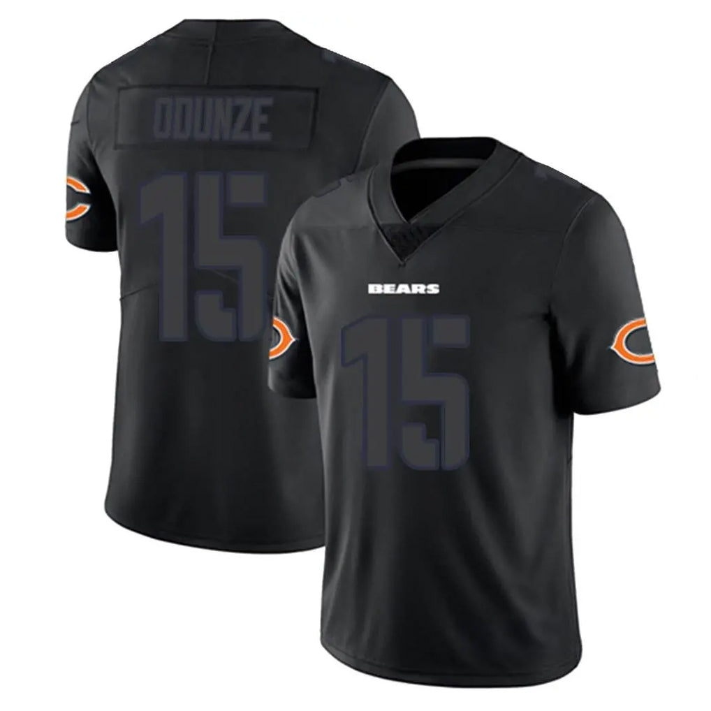 C.Bears #15 Rome Odunze Player Black Impact Limited Game Kdoa Stitched Jerseys
