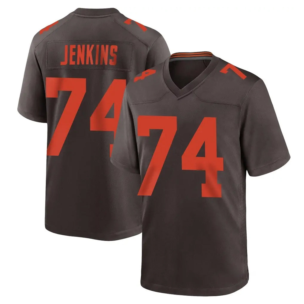 C.Browns #74 Elgton Jenkins Player Brown Alternate Home Game Kdoa Stitched Jerseys