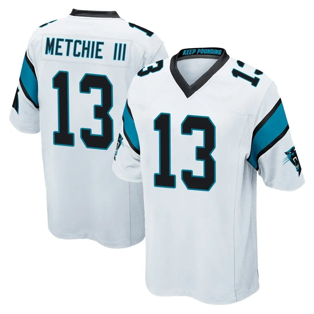 C.Panthers #13 John Metchie III Player White Game Kdoa Stitched Jerseys