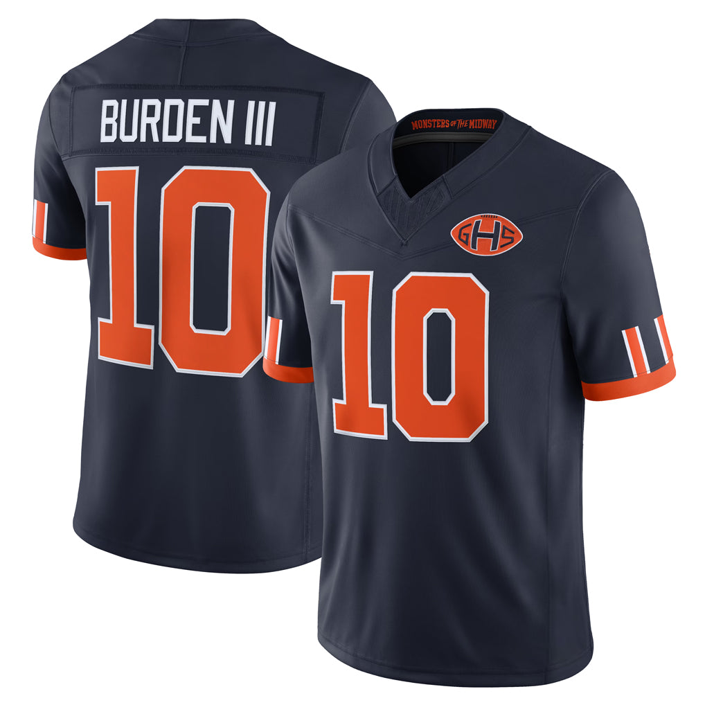 C.Bears #10 Luther Burden III Player Navy Limited 2026 Rivalries Collection Home Game Kdoa Stitched Jerseys