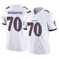 B.Ravens #70 Roger Rosengarten Player White Vapor F.U.S.E. Limited Home Game Kdoa Stitched Jerseys