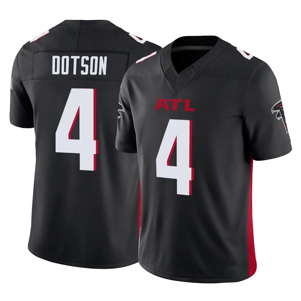 A.Falcons #4 Jahan Dotson Player Black Vapor F.U.S.E. Limited Home Game Kdoa Stitched Jerseys