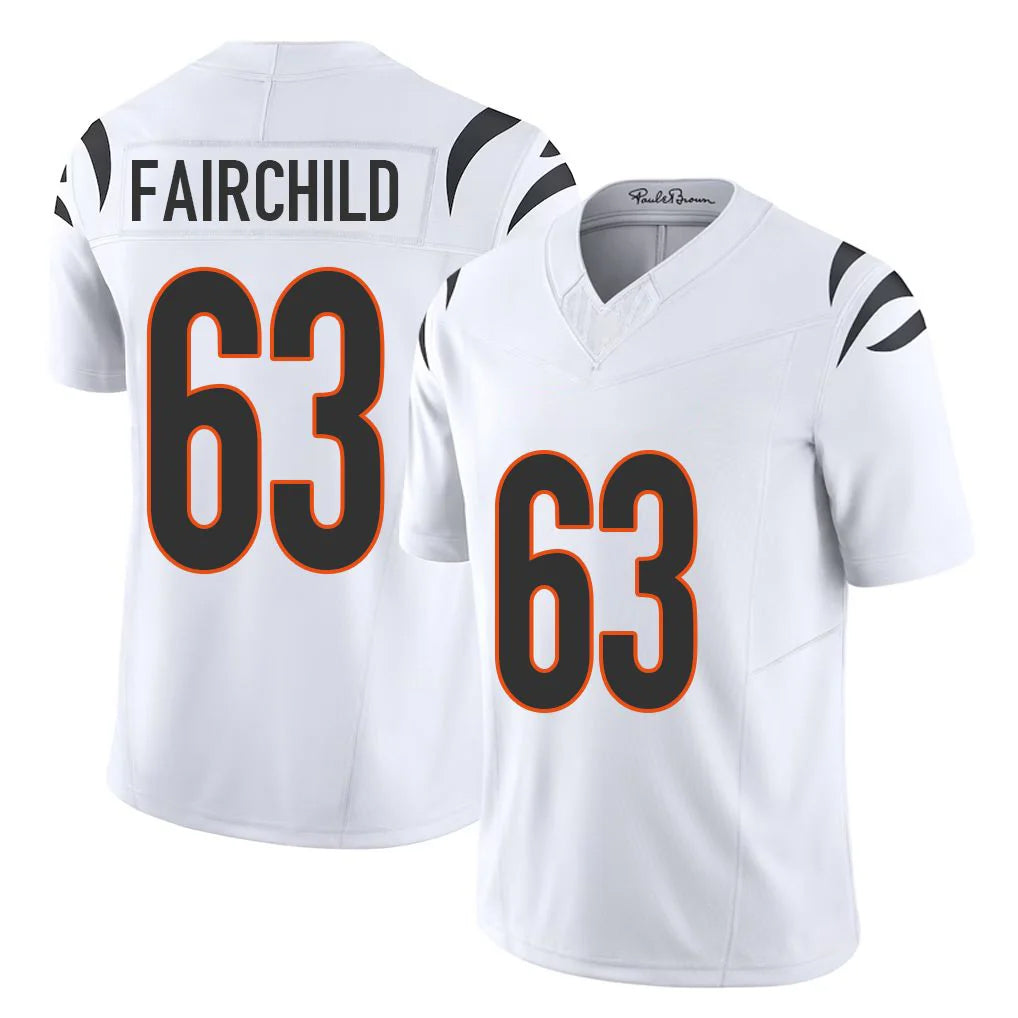 C.Bengals #63 Dylan Fairchild Player White Vapor F.U.S.E. Limited Home Game Kdoa Stitched Jerseys