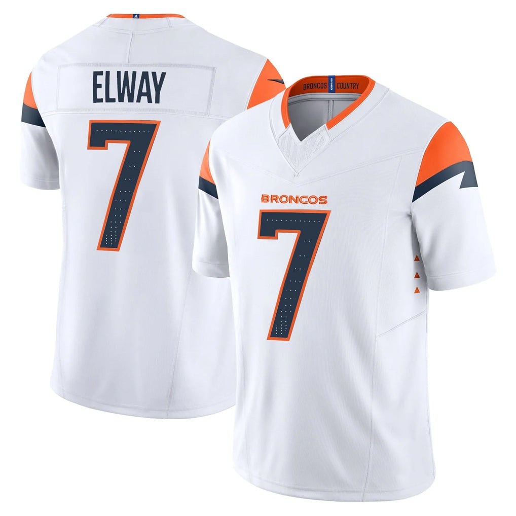 D.Broncos #7 John Elway Player White Limited Vapor F.U.S.E. Home Game Kdoa Stitched Jerseys