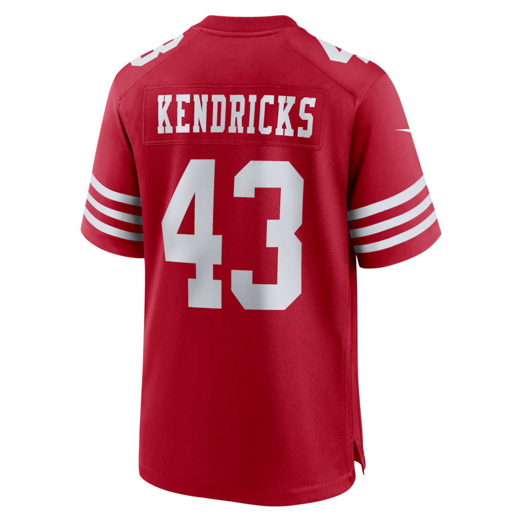 Kdoa SF.49ers #43 Eric Kendricks Scarlet Team Game Jersey