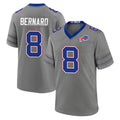 B.Bills #8 Terrel Bernard Player Gray Nickel City Home Game Kdoa Stitched Jerseys