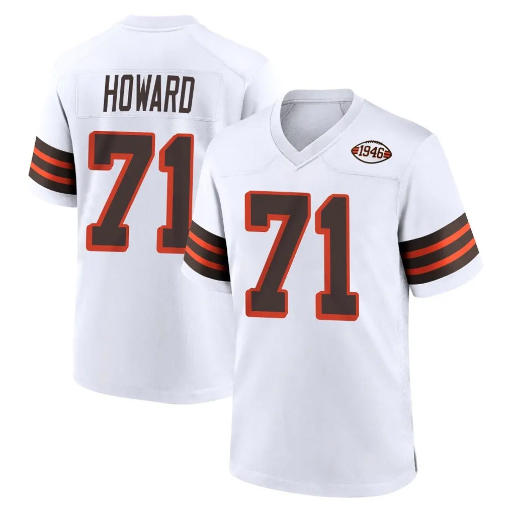 C.Browns #71 Tytus Howard Player White Alternate Home Game Kdoa Stitched Jerseys