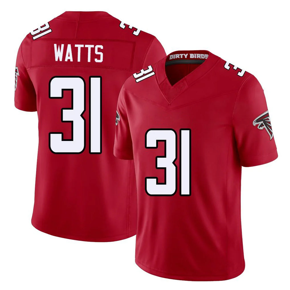 A.Falcons #31 Xavier Watts Player Red Team Color Vapor F.U.S.E. Limited Kdoa Stitched Jerseys