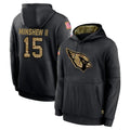 A.Cardinals #15 Gardner Minshew II Player Black Salute to Service Sideline Performance Pullover Hoodies Home Game Kdoa Stitched Jerseys