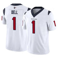 H.Texans #1 Tank Dell Player White Limited Vapor F.U.S.E. Home Game Kdoa Stitched Jerseys