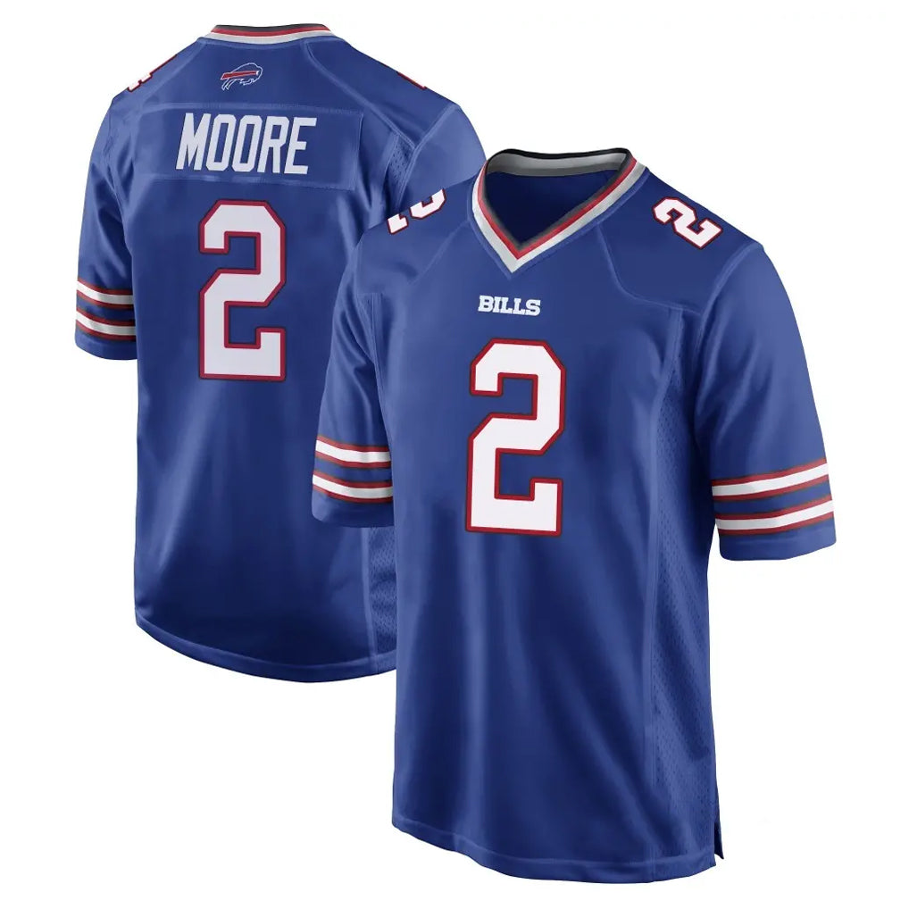 B.Bills #2 DJ Moore Player Royal Home Game Kdoa Stitched Jerseys