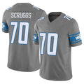 D.Lions #70 Juice Scruggs Player Gray Vapor F.U.S.E. Limited Home Game Kdoa Stitched Jerseys