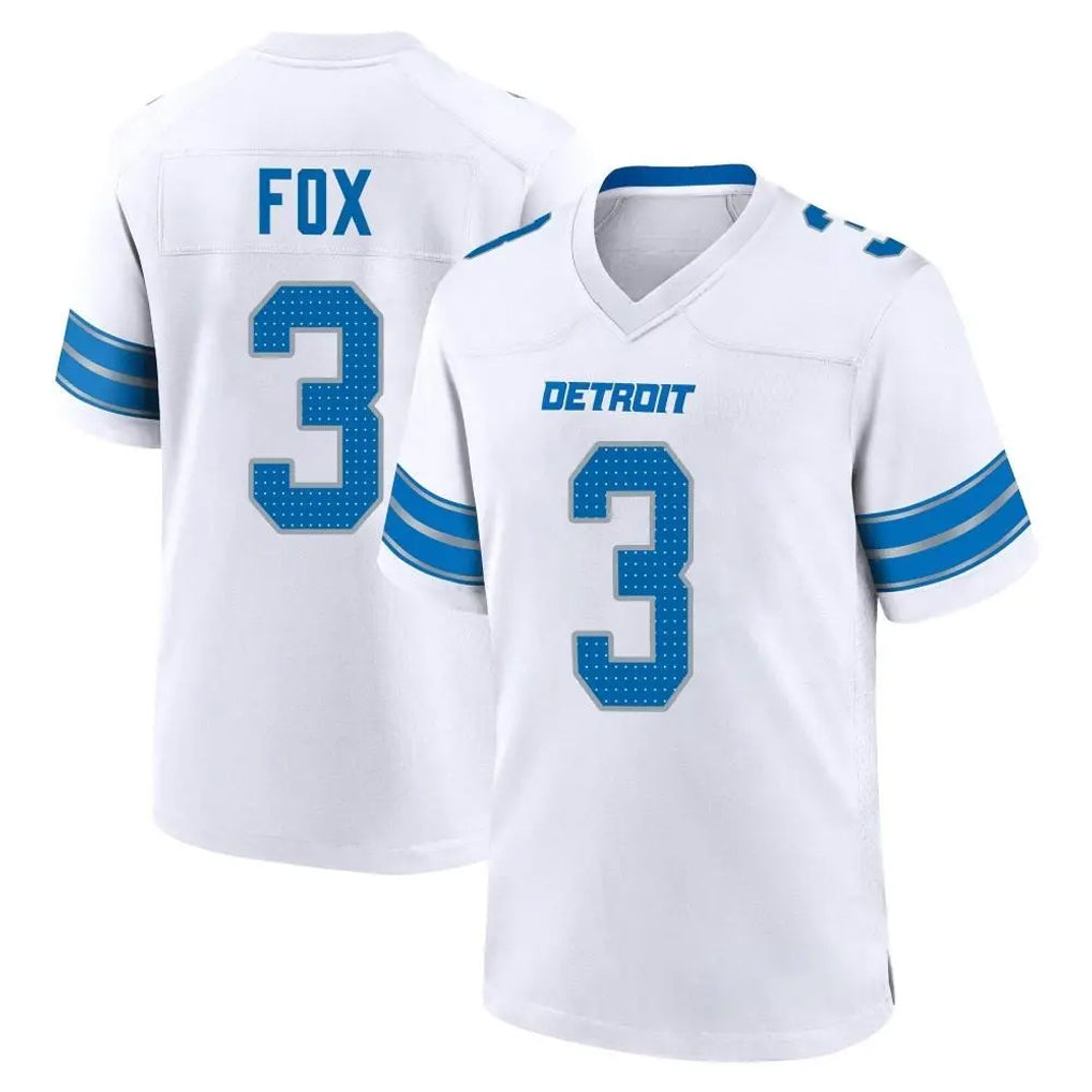 D.Lions #3 Jack Fox Player White Alternate Home Game Kdoa Stitched Jerseys