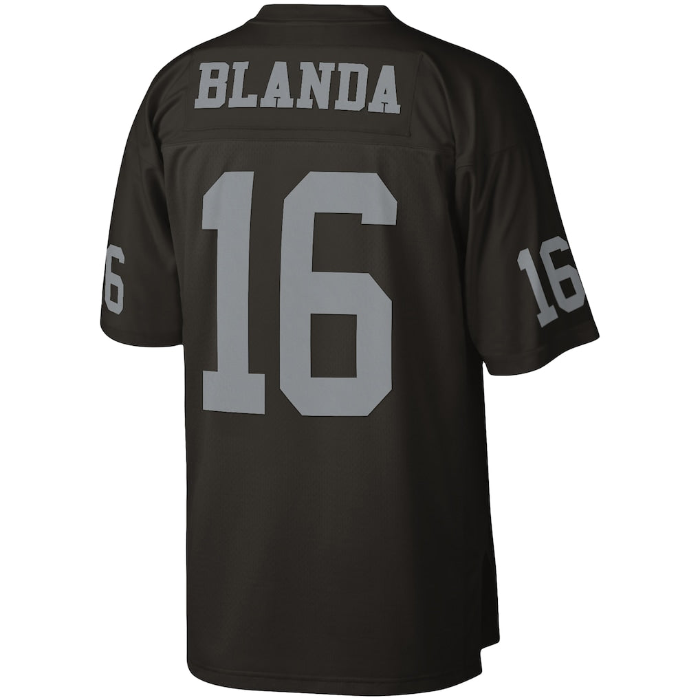 Kdoa LV.Raiders #16 George Blanda Mitchell & Ness Black Legacy Replica Jersey