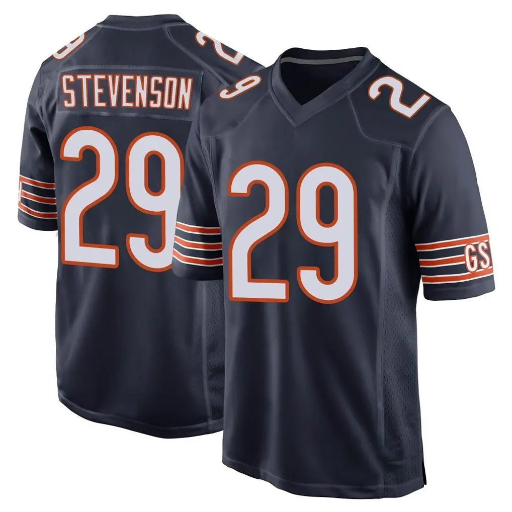 C.Bears #29 Tyrique Stevenson Player Navy Home Game Kdoa Stitched Jerseys
