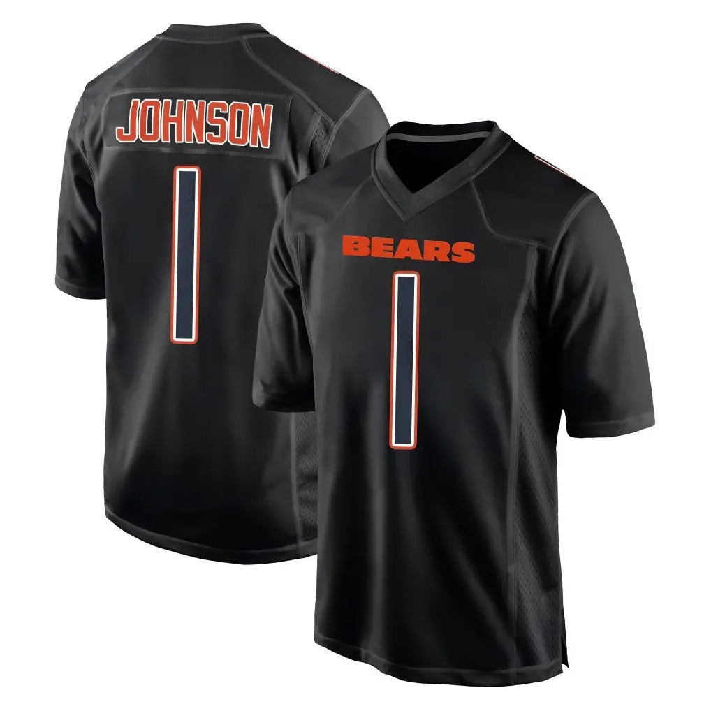 C.Bears #1 Jaylon Johnson Player Carbon Black Fashion Game Kdoa Stitched Jerseys
