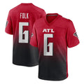 A.Falcons #6 Nick Folk Player Red Home Game Kdoa Stitched Jerseys
