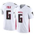 A.Falcons #6 Nick Folk Player White Vapor F.U.S.E. Limited Kdoa Stitched Jerseys