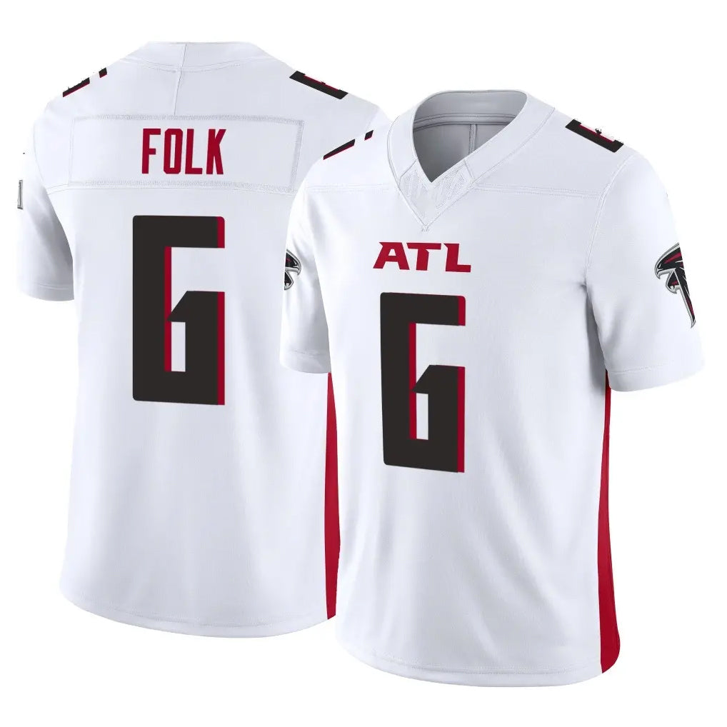 A.Falcons #6 Nick Folk Player White Vapor F.U.S.E. Limited Kdoa Stitched Jerseys