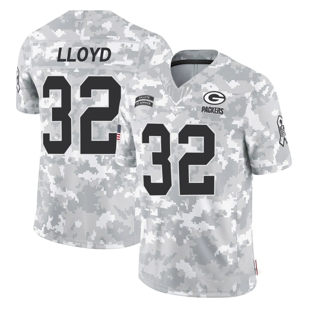 GB.Packers #32 MarShawn Lloyd Player Arctic Camo Salute To Service Limited Kdoa Stitched Jerseys