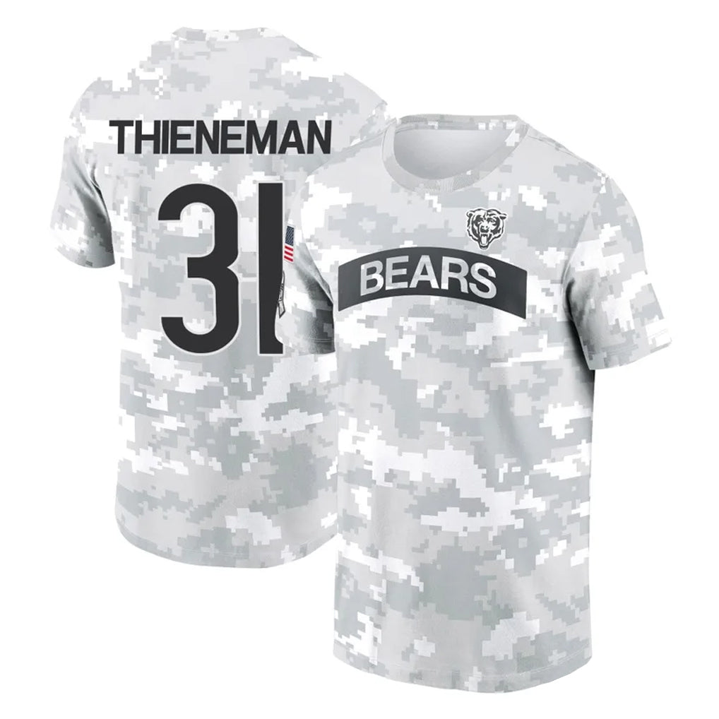 C.Bears #31 Dillon Thieneman Player Arctic Camo Salute to Service Performance T-Shirt Limited Kdoa Stitched Jerseys