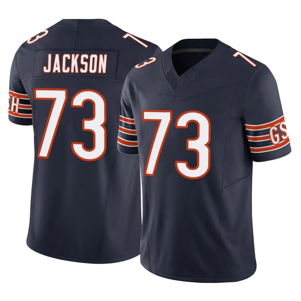 C.Bears #73 Jonah Jackson Player Navy Vapor F.U.S.E. Limited Home Game Kdoa Stitched Jerseys