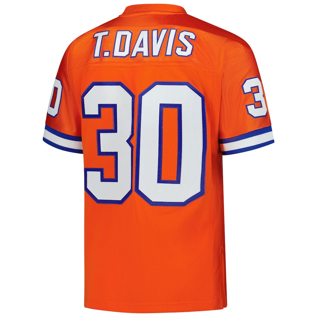 Kdoa D.Broncos #30 Terrell Davis Mitchell & Ness Orange 1995 Authentic Throwback Retired Player Jersey