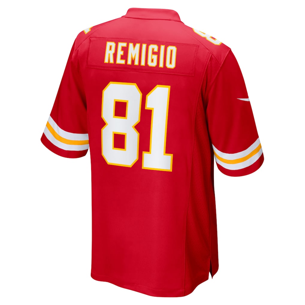 Kdoa KC.Chiefs #81 Nikko Remigio Red Team Game Jersey