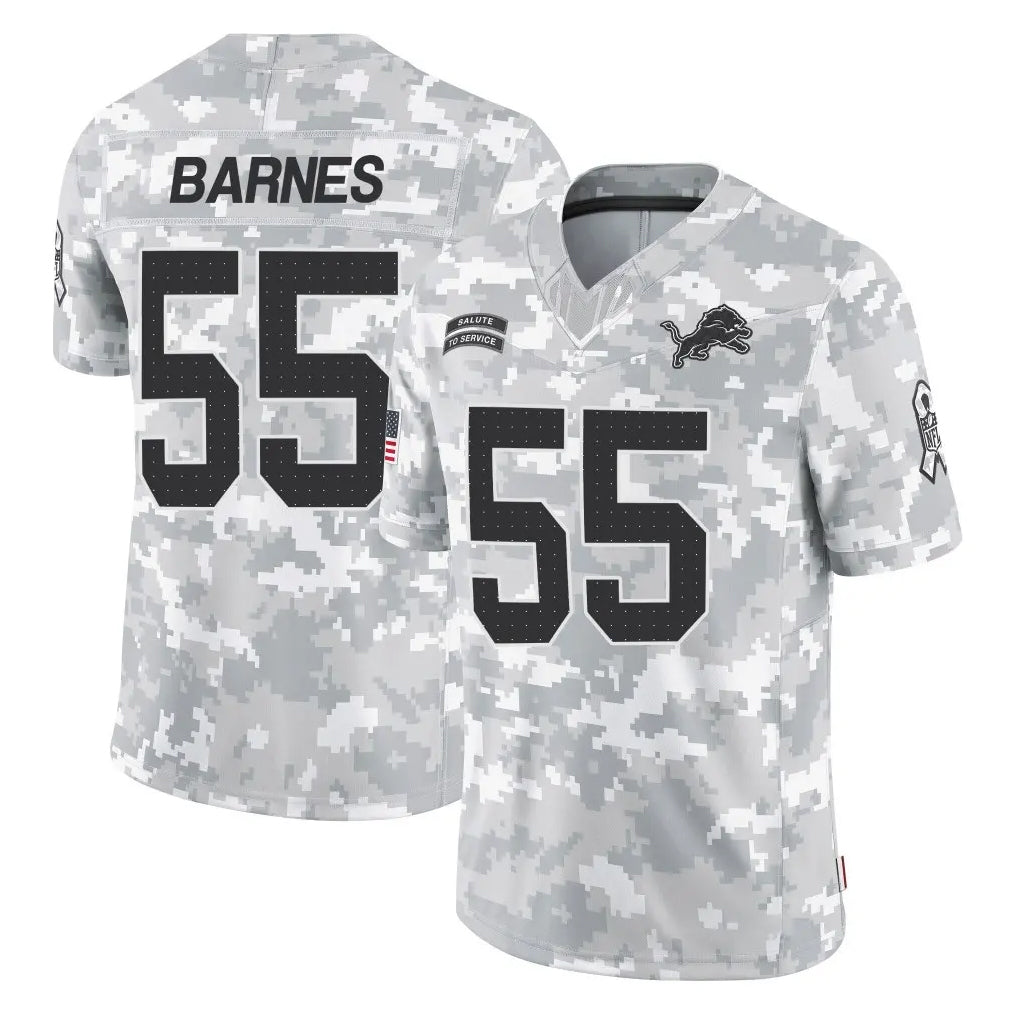 D.Lions #55 Derrick Barnes Player Arctic Camo Salute To Service Limited Kdoa Stitched Jerseys