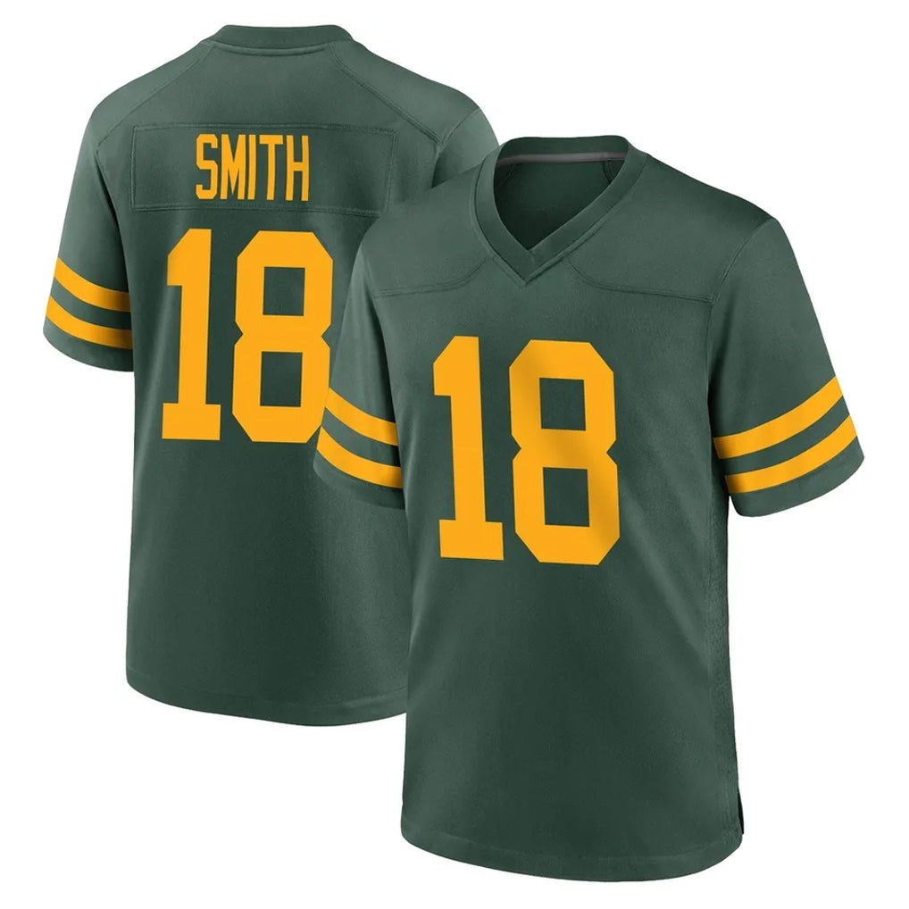 GB.Packers #18 Jonnu Smith Player Green Alternate Home Game Kdoa Stitched Jerseys