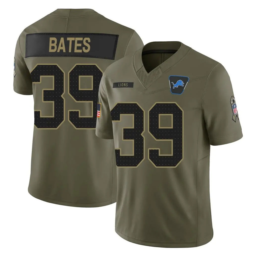 D.Lions #39 Jake Bates Player Olive 2025 Salute To Service Limited Home Game Kdoa Stitched Jerseys