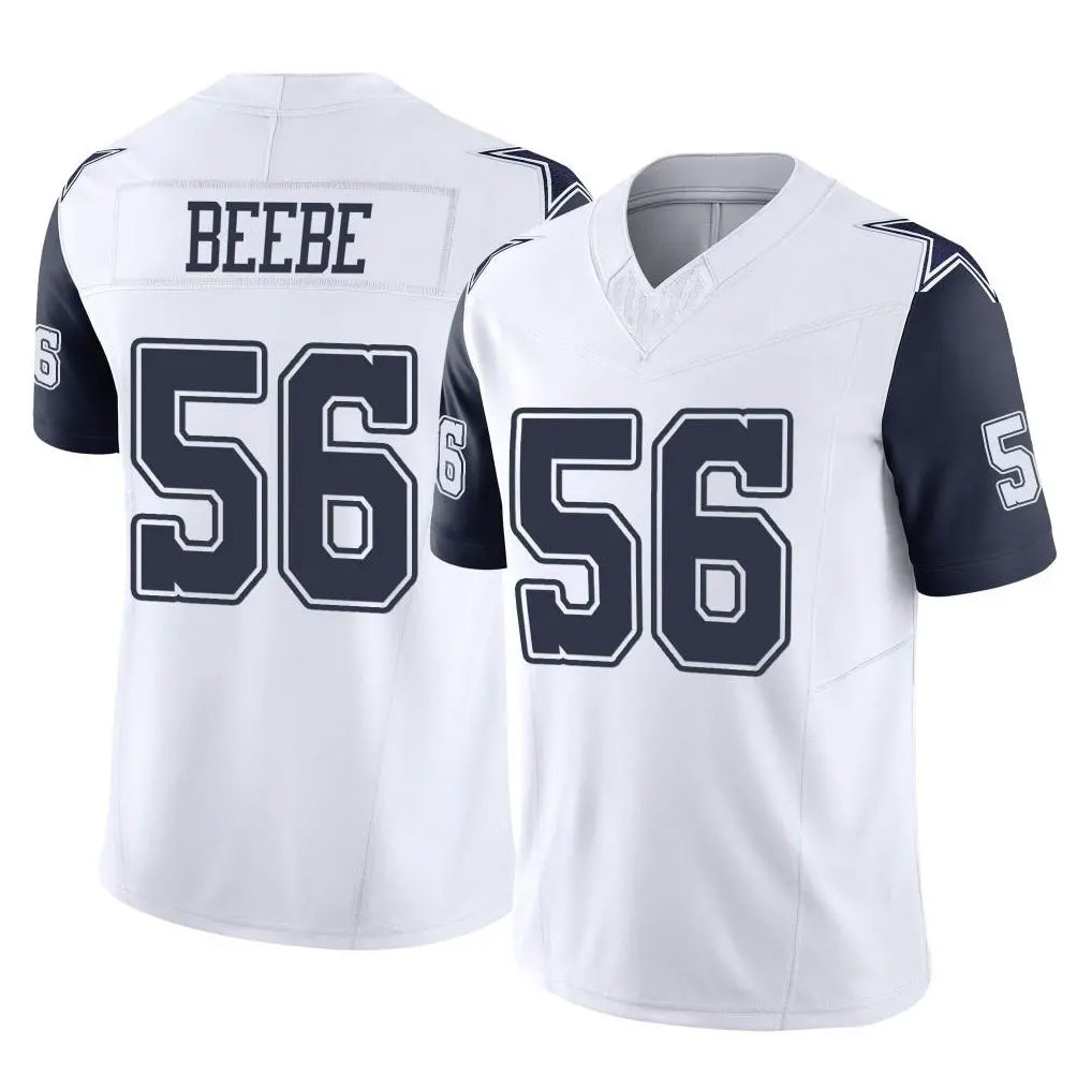 D.Cowboys #56 Cooper Beebe Player White-Navy Limited Vapor F.U.S.E. Home Game Xdoa Stitched Jerseys