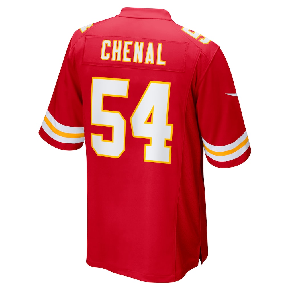Kdoa KC.Chiefs #54 Leo Chenal Red Game Player Jersey
