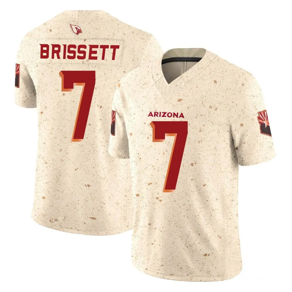 A.Cardinals #7 Jacoby Brissett Player Cream Rivalries Collection Vapor Limited Home Game Kdoa Stitched Jerseys