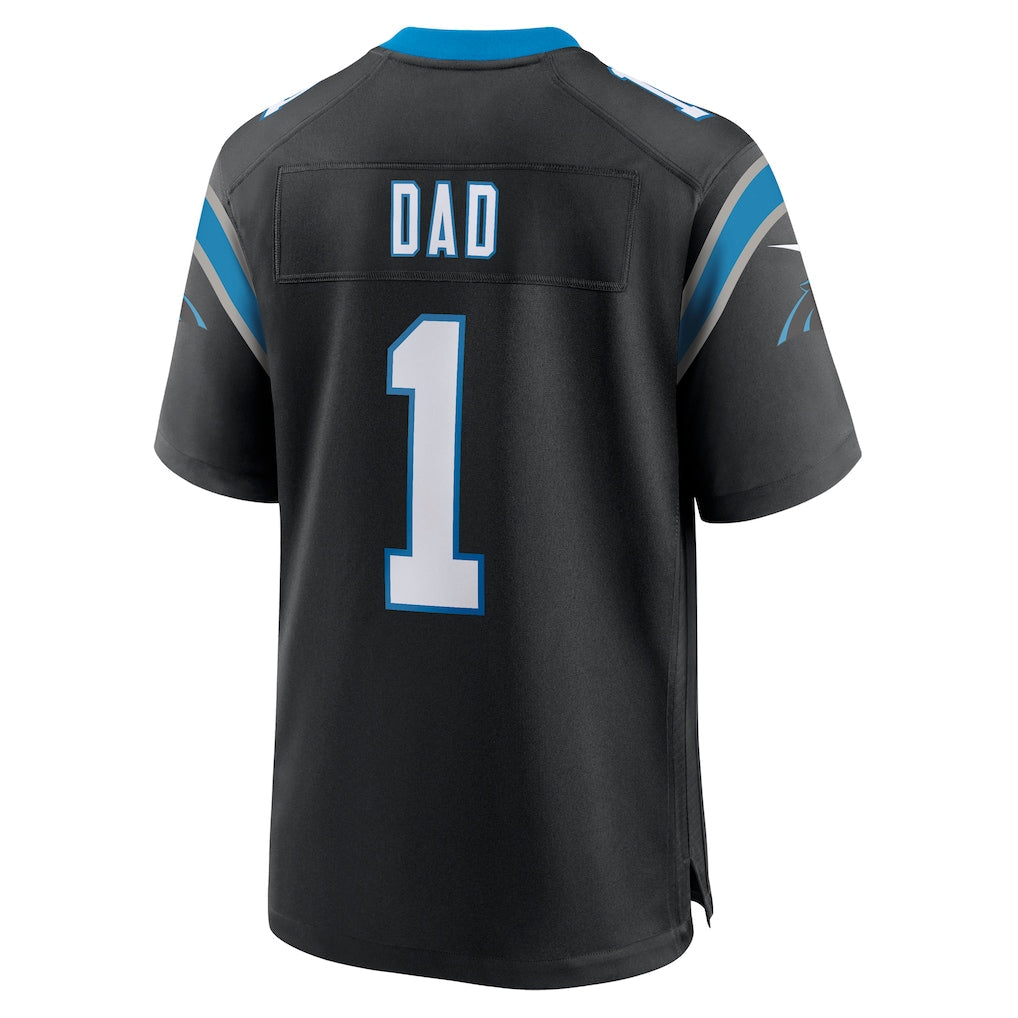 Kdoa C.Panthers #1 Dad Black Game Jersey