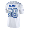 Kdoa B.Bills #58 Matt Milano White 2025 Rivalries Collection Limited Jersey