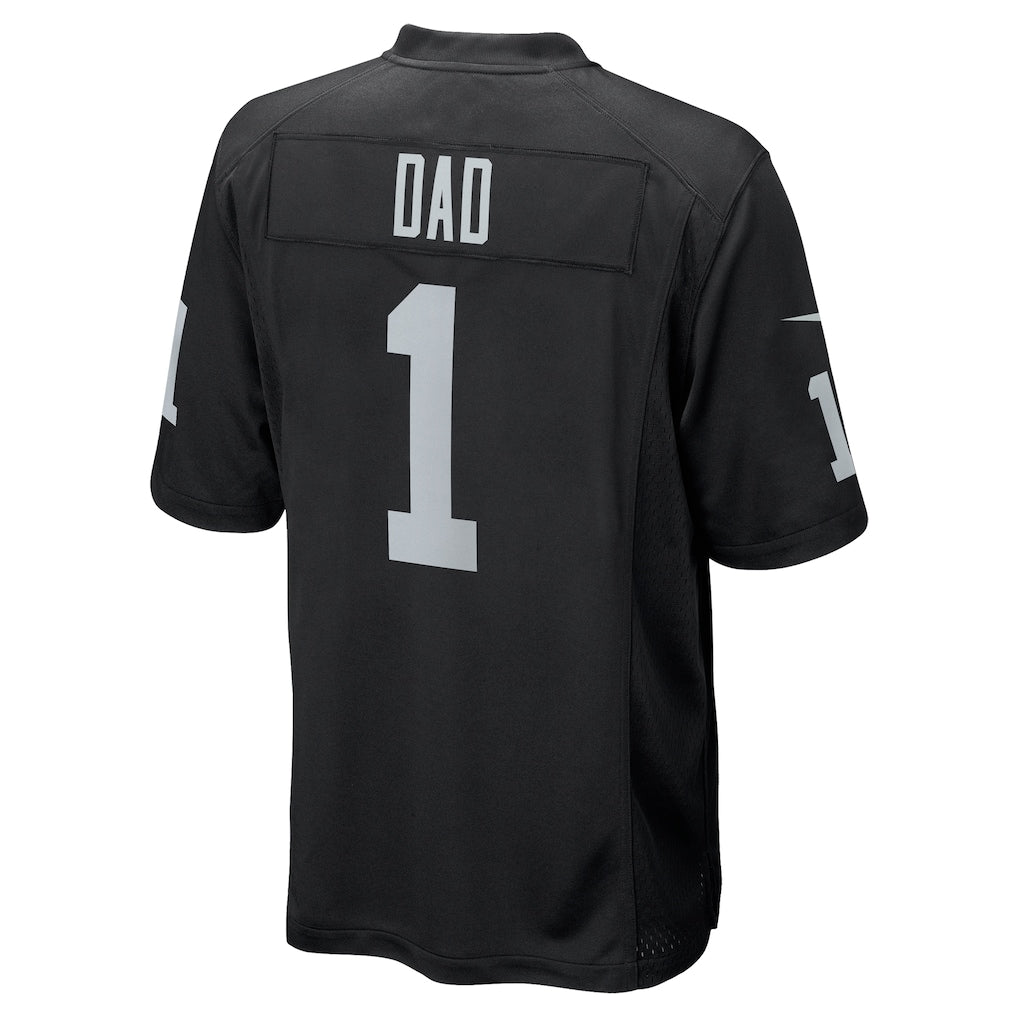 Kdoa LV.Raiders #1 Dad Black Game Jersey
