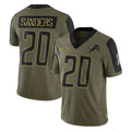 D.Lions #20 Barry Sanders Player Olive Salute To Service Limited Game Kdoa Stitched Jerseys