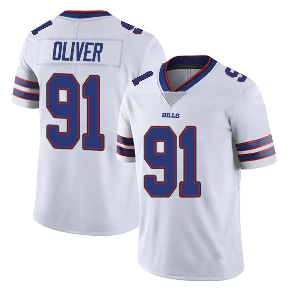 B.Bills #91 Ed Oliver Player White Vapor Untouchable Limited Kdoa Stitched Jerseys
