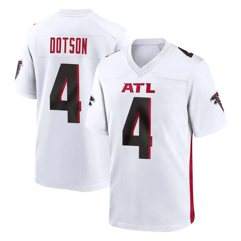 A.Falcons #4 Jahan Dotson Player White Home Game Kdoa Stitched Jerseys
