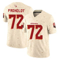 A.Cardinals #72 Hjalte Froholdt Player Cream Rivalries Collection Vapor Limited Home Game Kdoa Stitched Jerseys