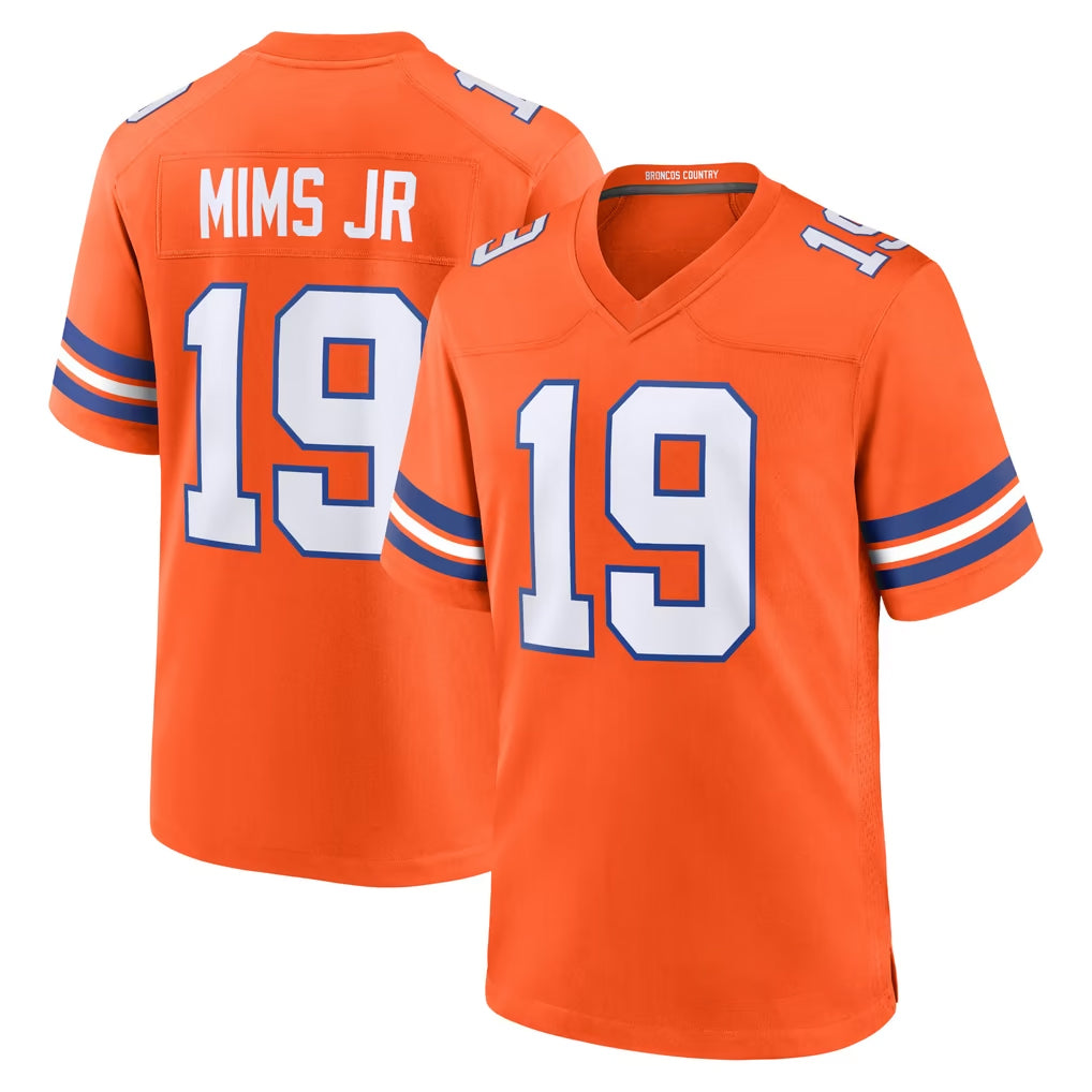 D.Broncos #19 Marvin Mims Jr. Player Orange Alternate Collection Throwback Game Kdoa Stitched Jerseys