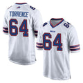 B.Bills #64 O'Cyrus Torrence Player White Home Game Kdoa Stitched Jerseys