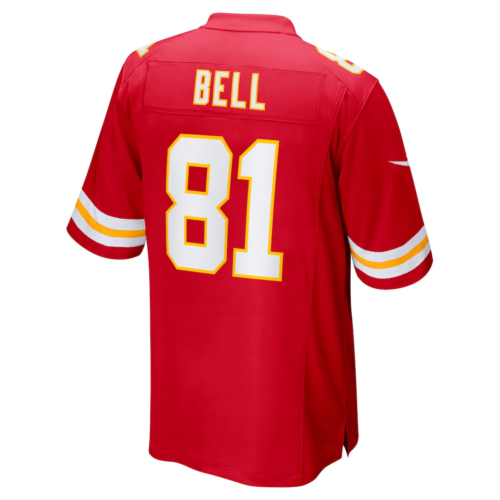 Kdoa KC.Chiefs #81 Blake Bell Red Game Player Jersey