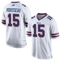 B.Bills #15 Greg Rousseau Player White Home Game Kdoa Stitched Jerseys