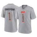 C.Browns #1 KC Concepcion Player Gray Atmosphere Fashion Game Kdoa Stitched Jerseys