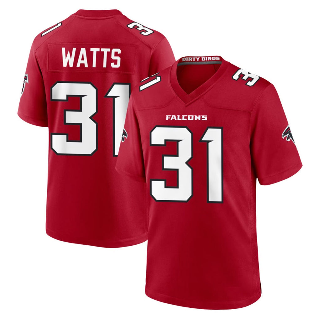 A.Falcons #31 Xavier Watts Player Red Team Color Home Game Kdoa Stitched Jerseys