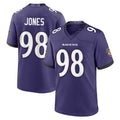 B.Ravens #98 Travis Jones Player Purple Limited Home Game Kdoa Stitched Jerseys
