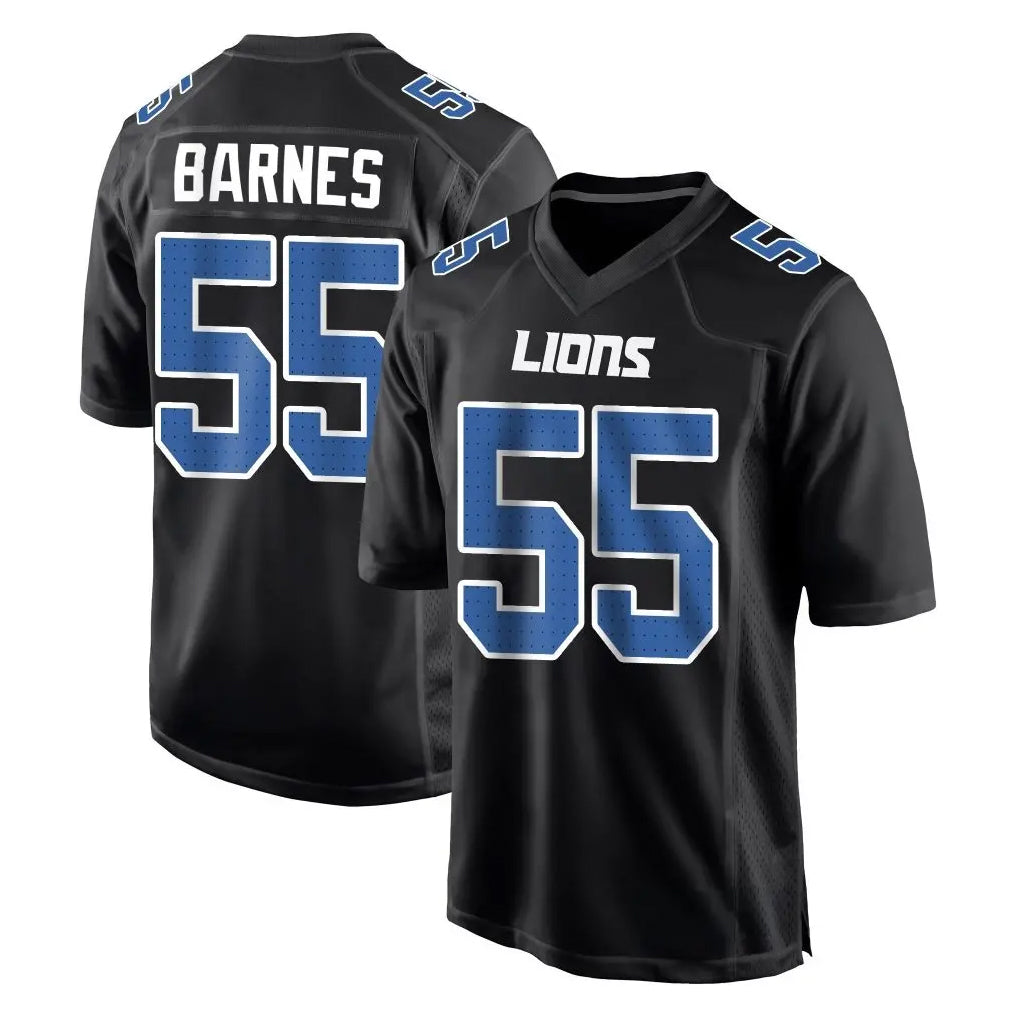 D.Lions #55 Derrick Barnes Player Black Fashion Home Game Kdoa Stitched Jerseys