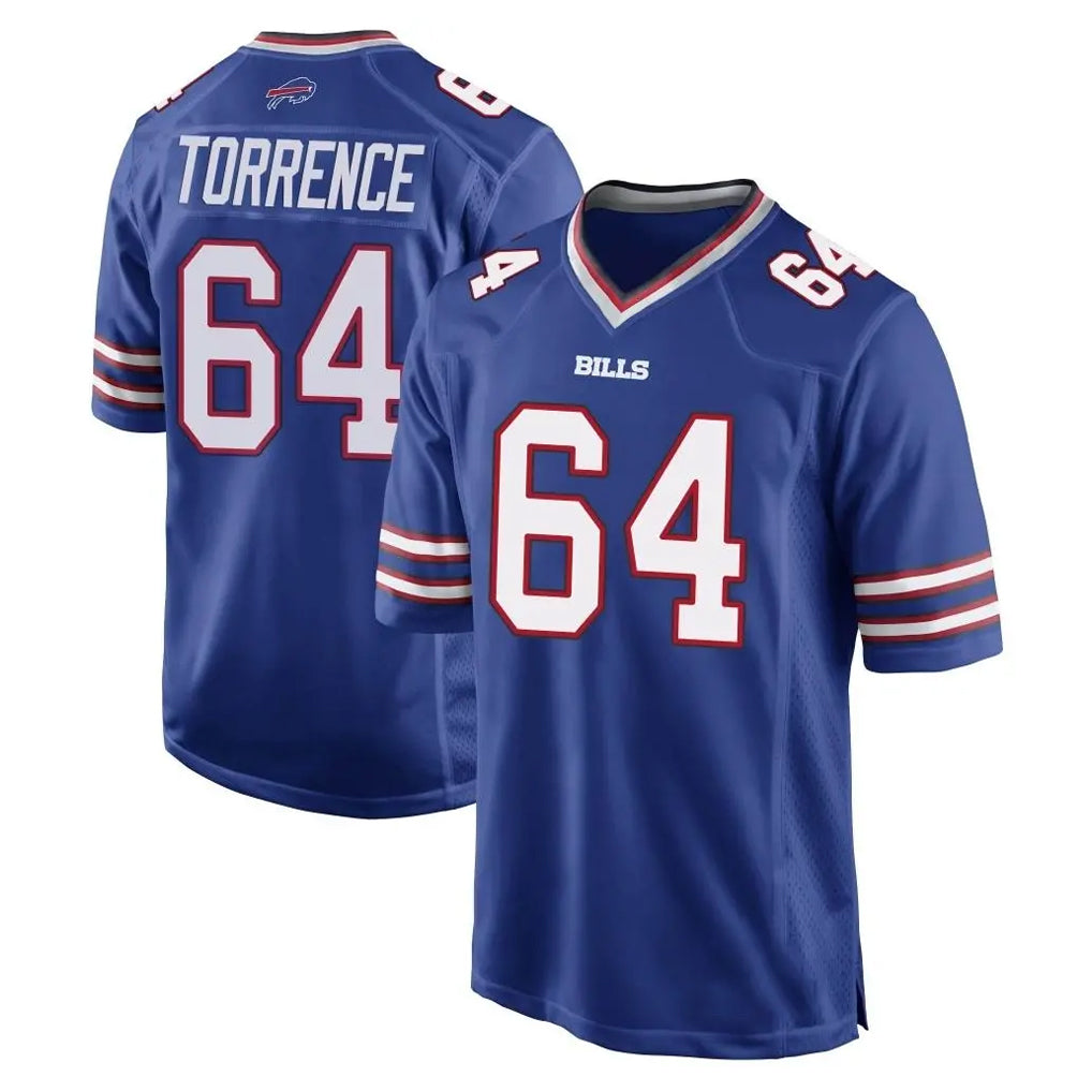 B.Bills #64 O'Cyrus Torrence Player Royal Home Game Kdoa Stitched Jerseys